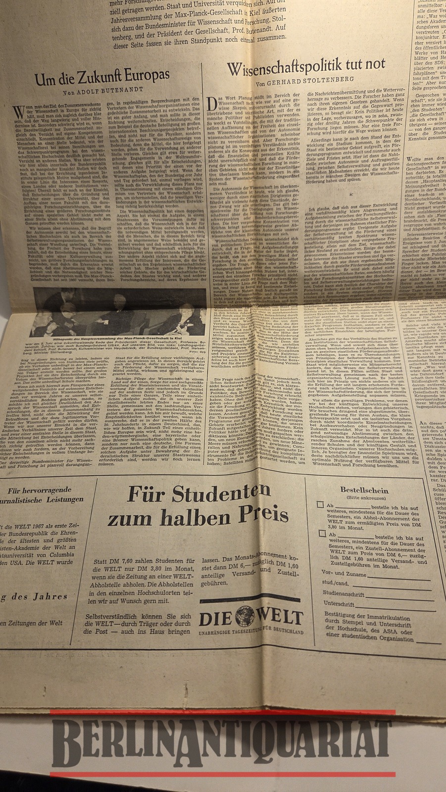 Ausgabe vom 5. Juli 1967, Originalausgabe, 4 Blatt, alles, Gebrauchsspuren, siehe Foto.