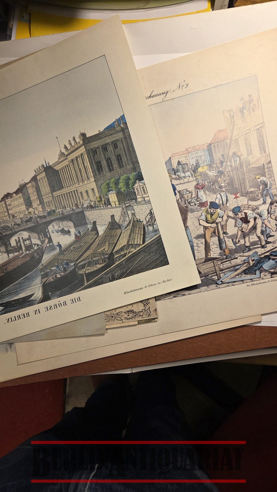 Berliner Bilderbogen des 19. Jahrhunderts 12 Blätter und 2 Text, siehe Fotos.