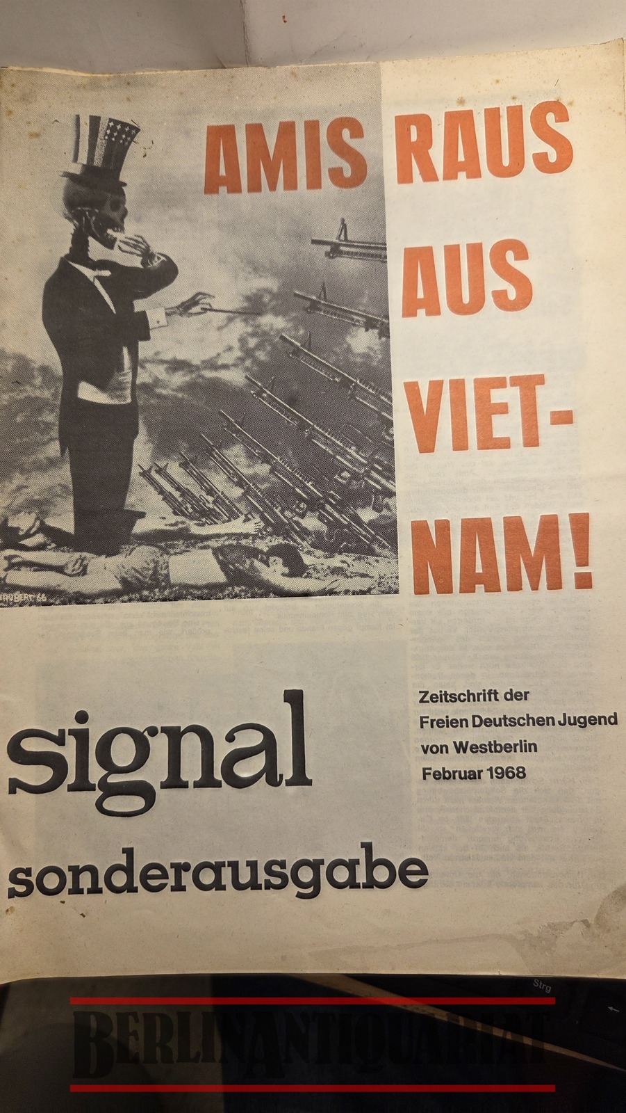 Amis raus aus Vietnam  ! 4 Blatt, stärkere Gebrauchsspuren, siehe Fotos.