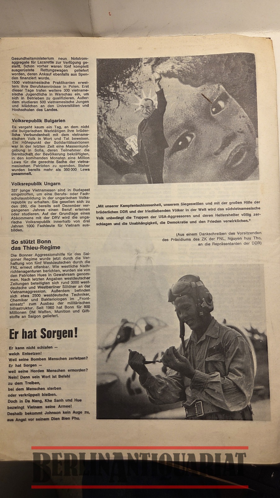 Amis raus aus Vietnam  ! 4 Blatt, stärkere Gebrauchsspuren, siehe Fotos.