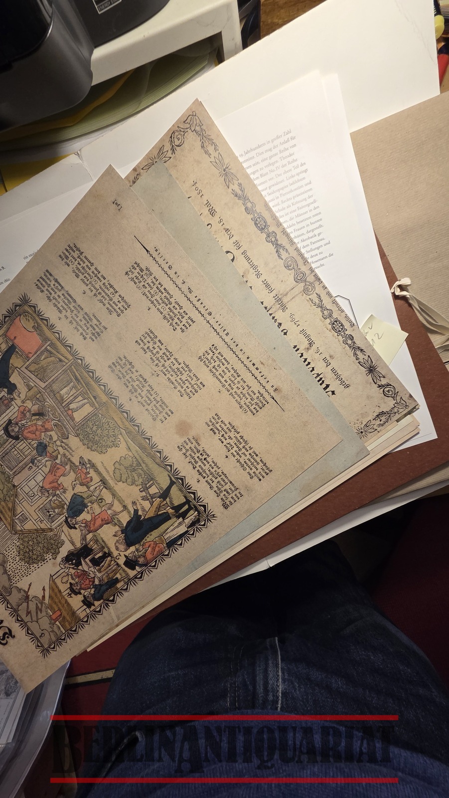 Berliner Bilderbogen des 19. Jahrhunderts 12 Blätter und 2 Text, siehe Fotos.